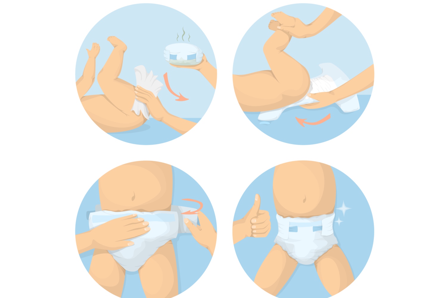 Diapering A Baby Steps
