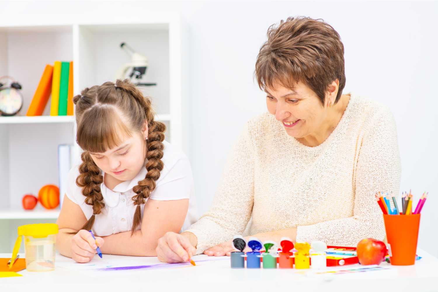 special child with mom