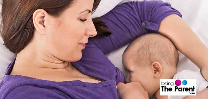Breastfeeding a baby