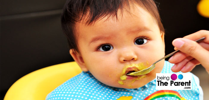 Feeding solids to baby