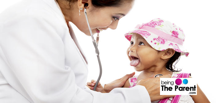Doctor checking child