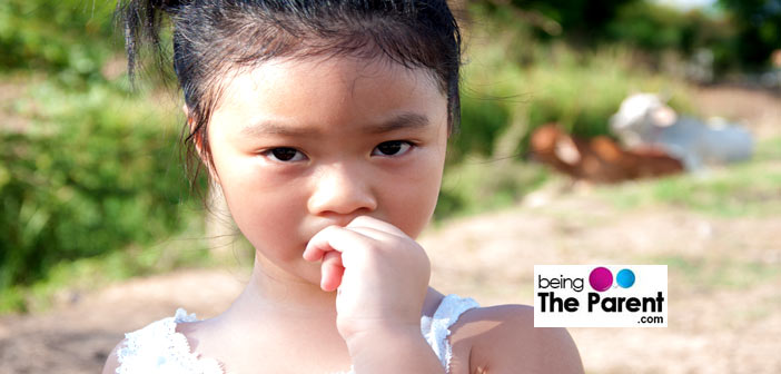 girl biting nails