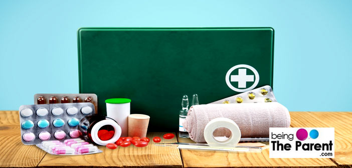 Setting a first aid kit