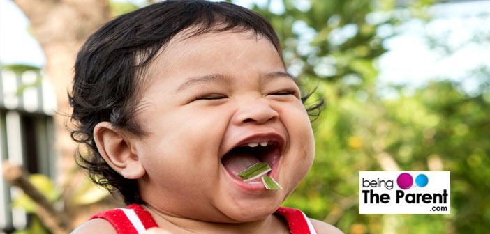 Laughing toddler