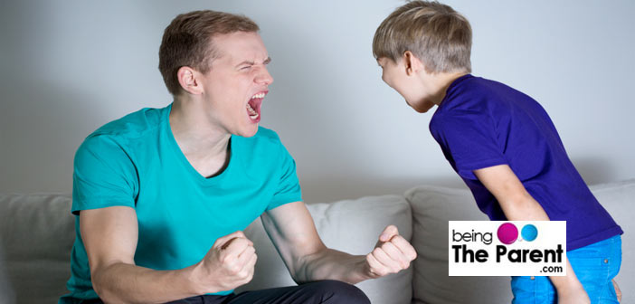 Boy Arguing with father