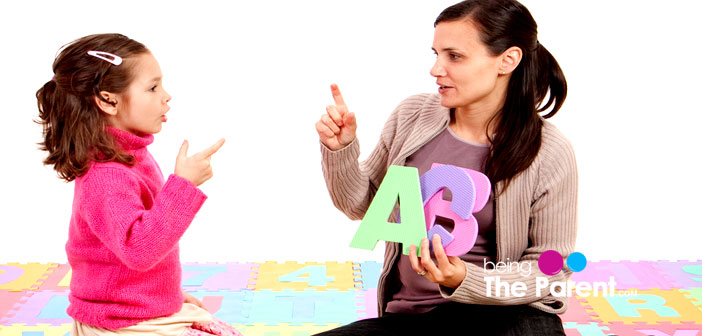 Mom teaches ABC