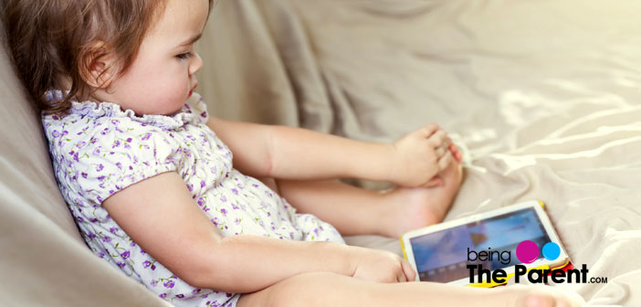 Toddler with IPAD