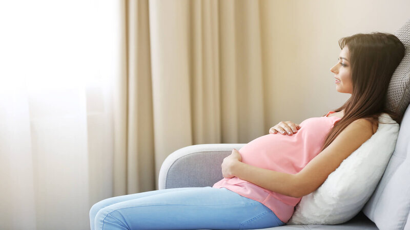 pregnant women taking rest