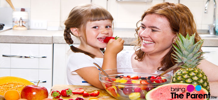 girl eating fruits