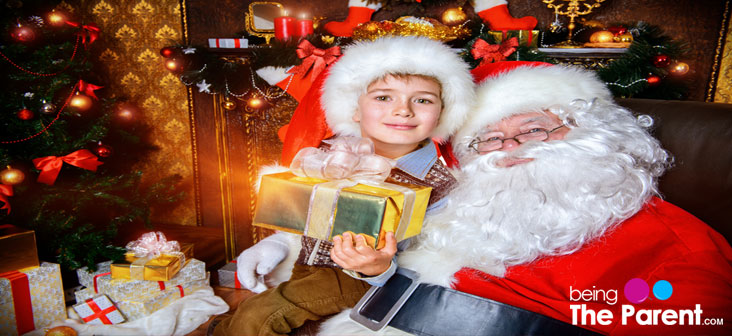 santa with kid