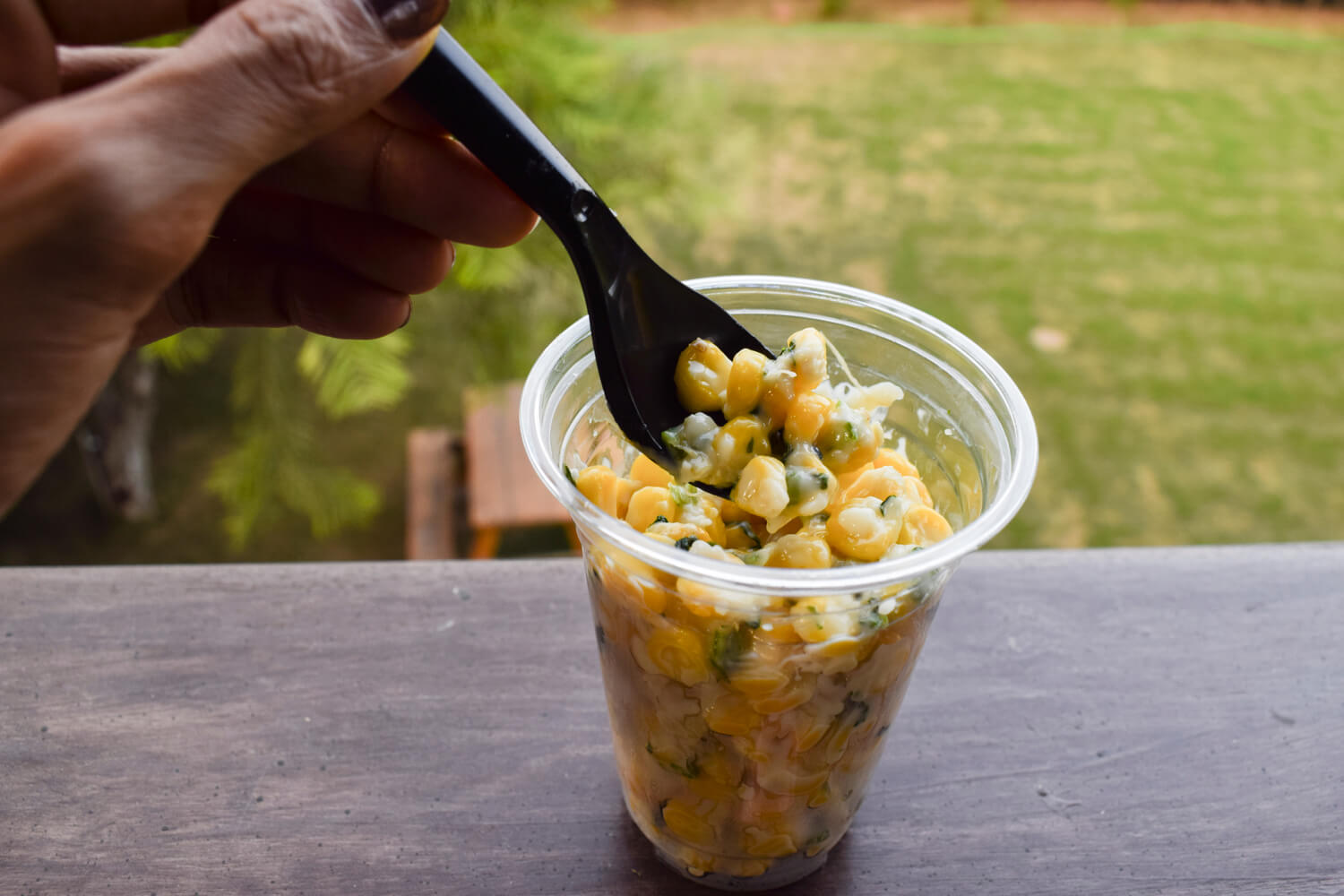 sweet corn in a cup