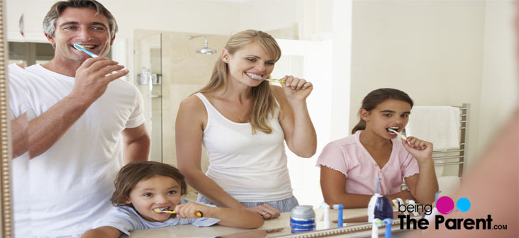 family brushing