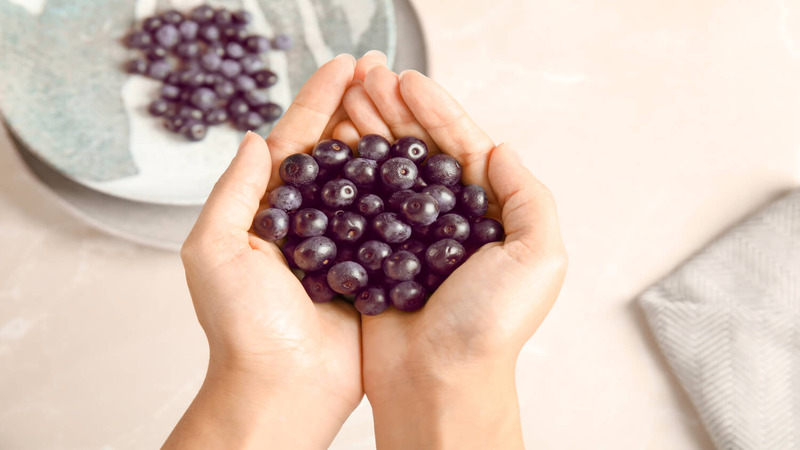Handful of Acai berries