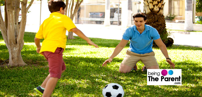  dad playing with kid