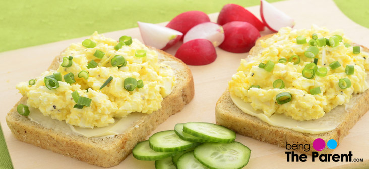 open egg sandwich