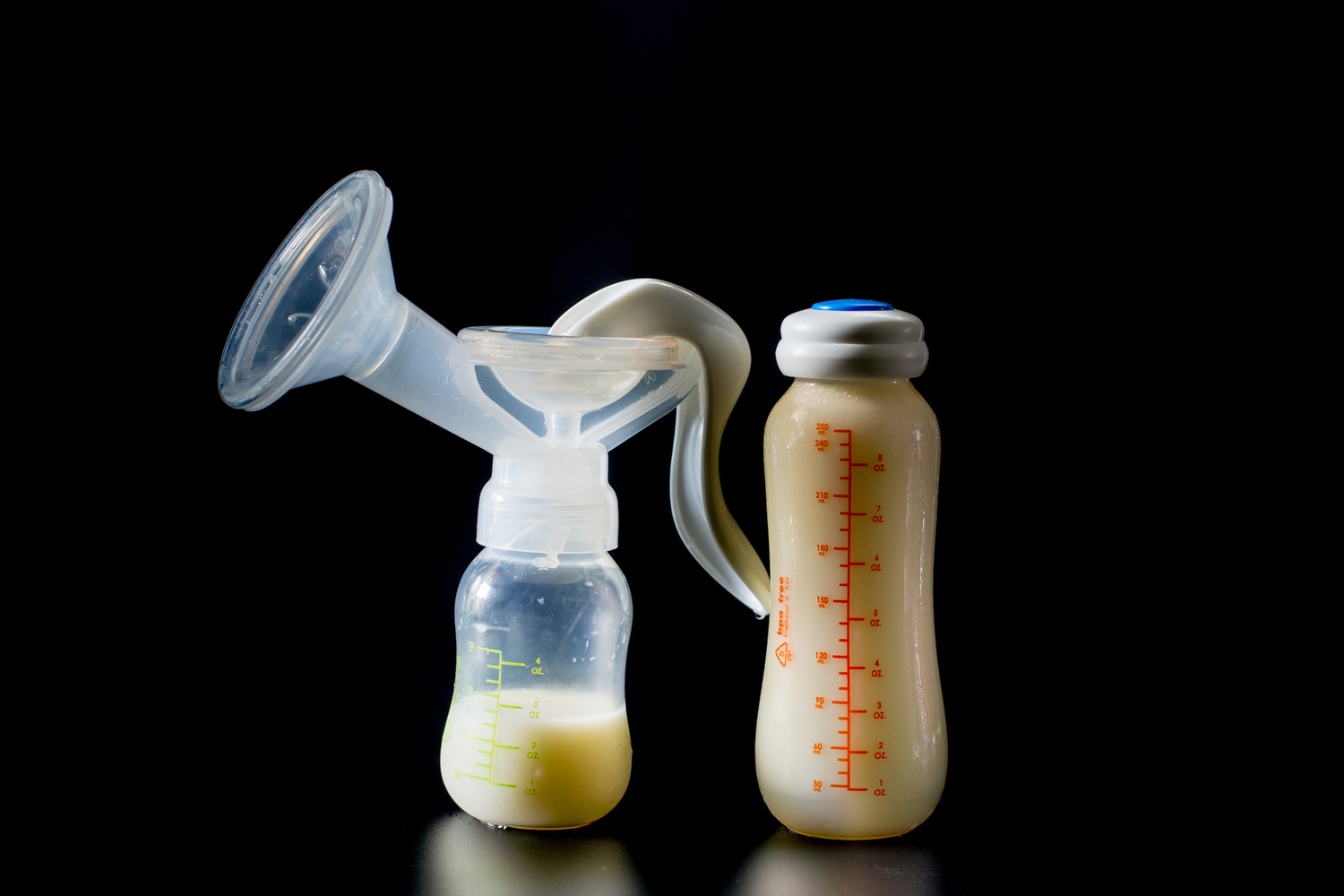 Cleaning a breast pump