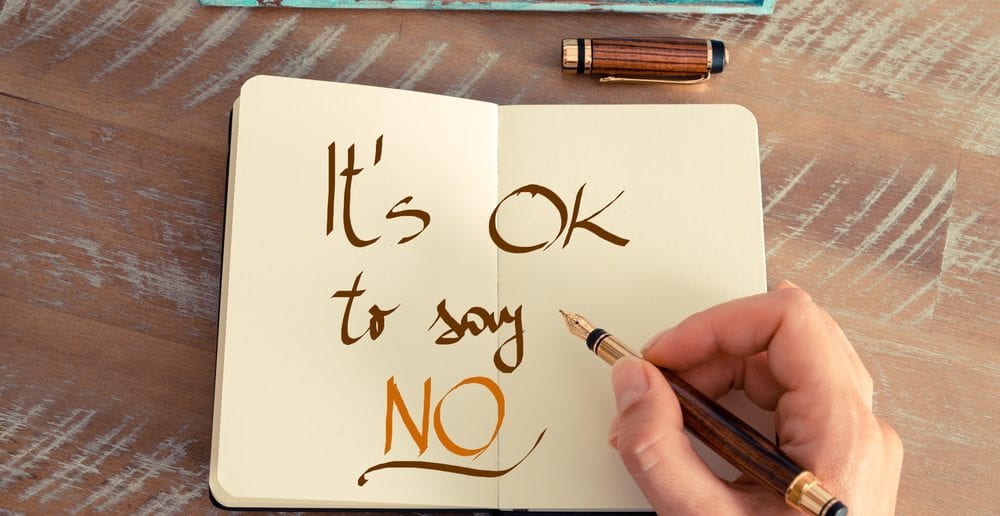 Its ok to say no
