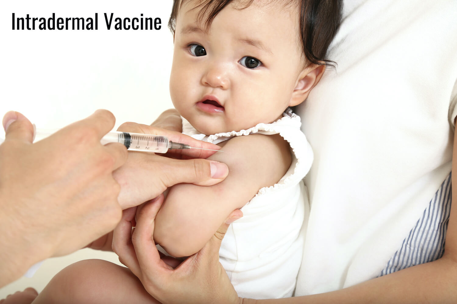 baby getting intradermal vaccine