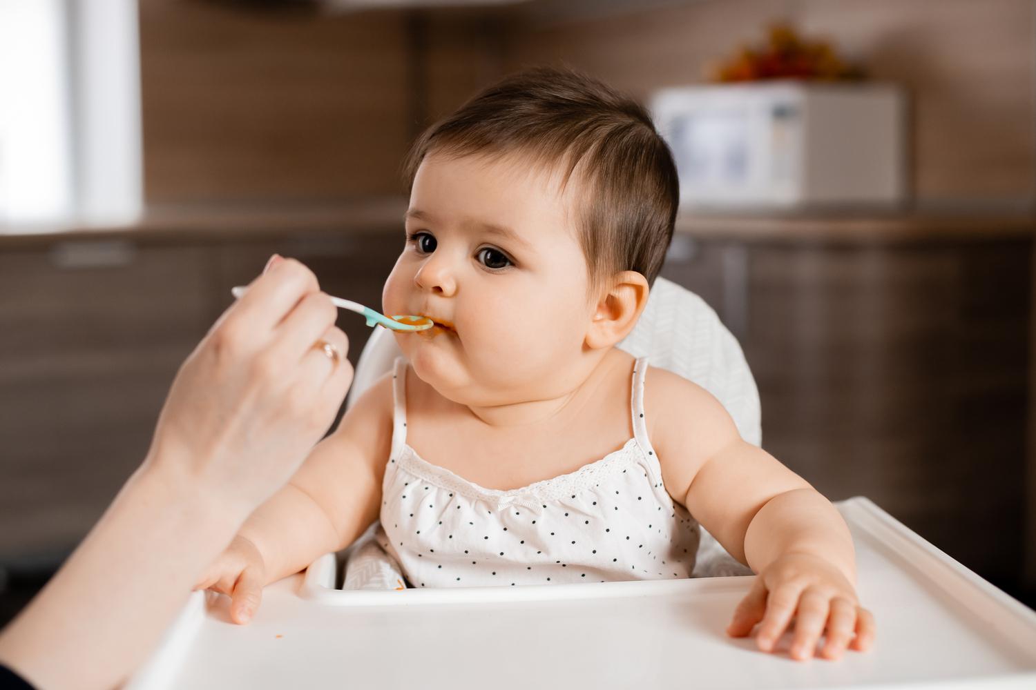 Baby Eating Lentils