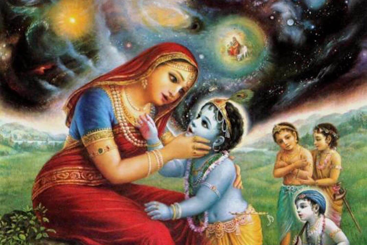 Universe seen in Krishna mouth