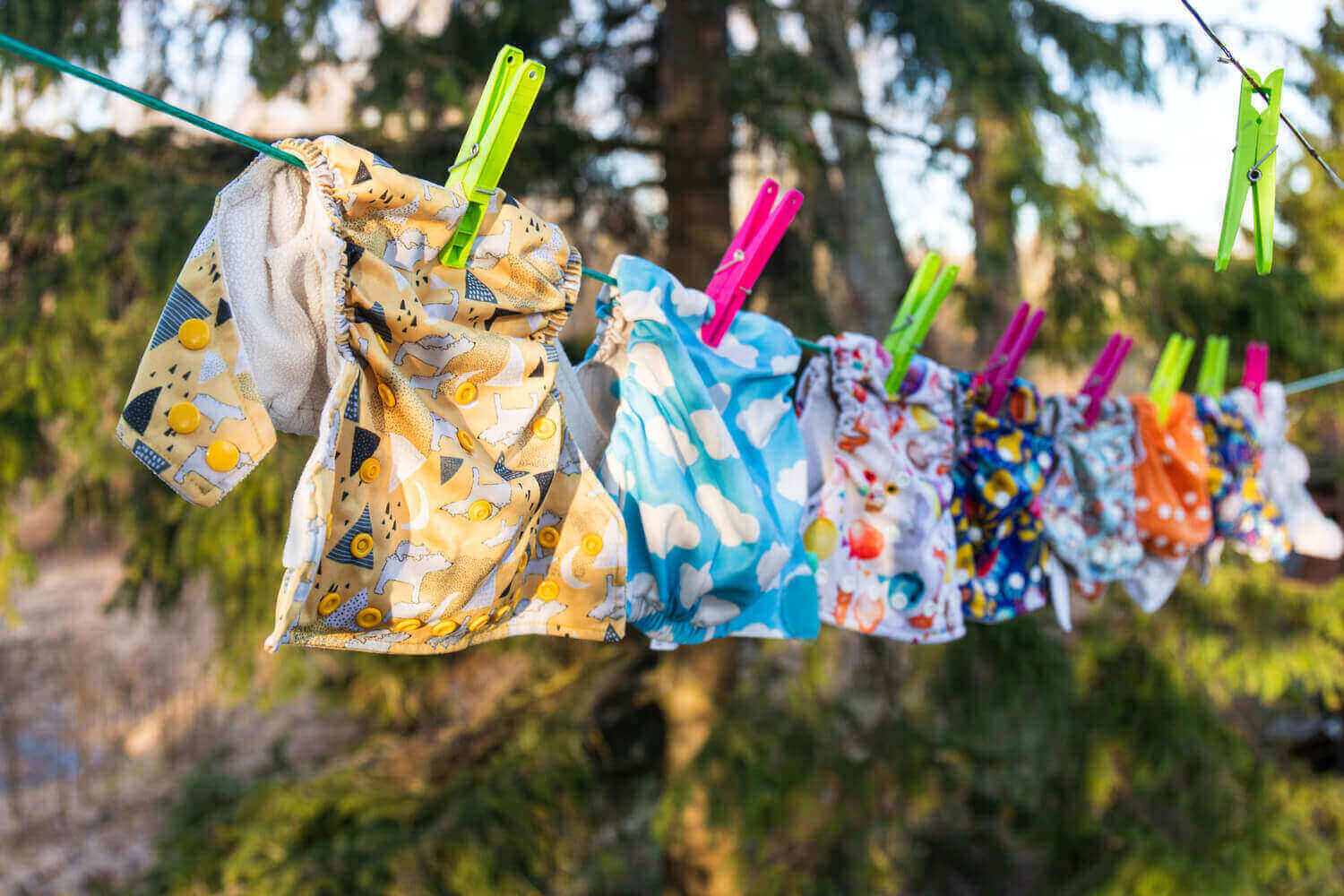 cloth diaper dry in sunlight