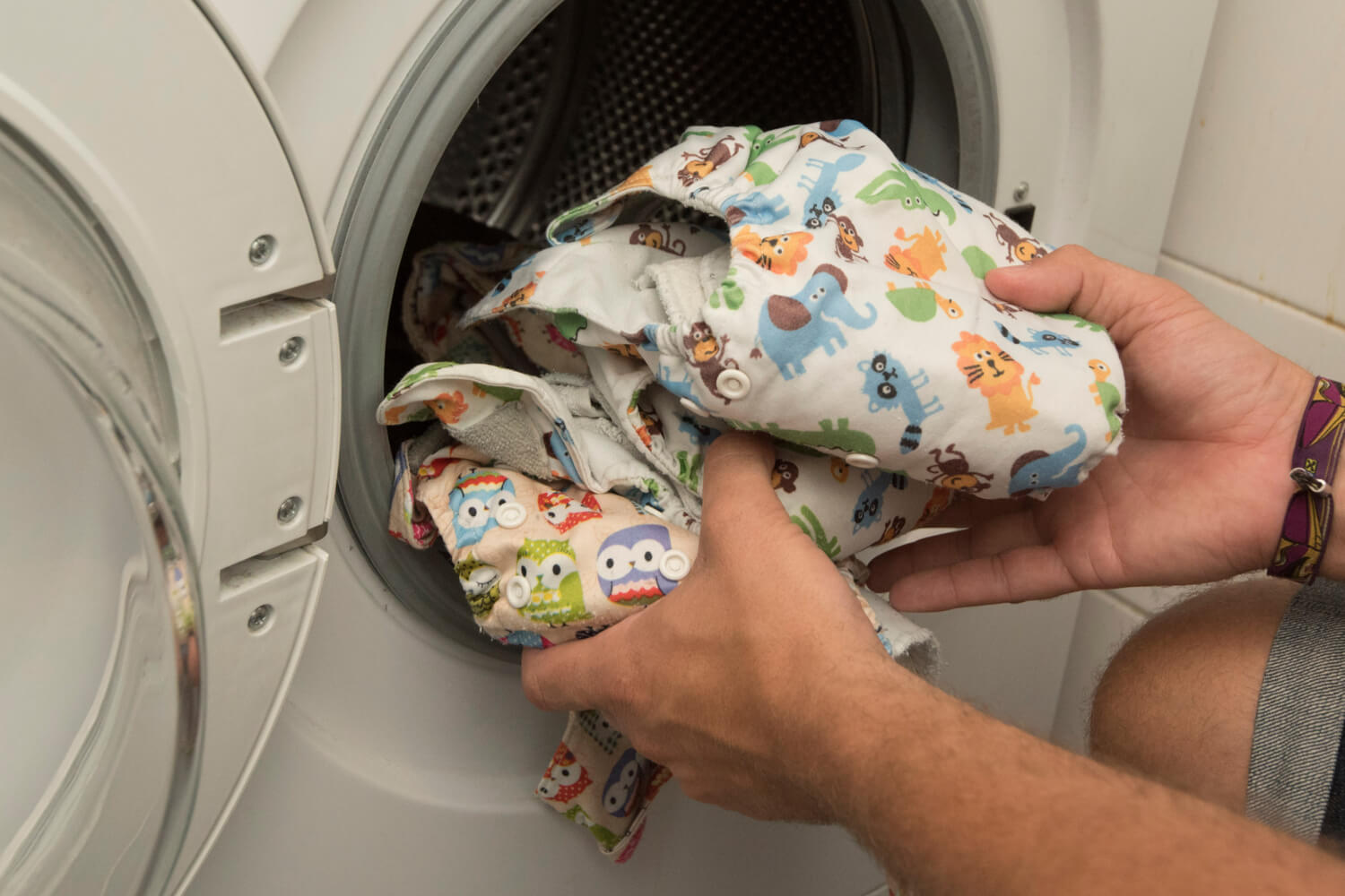 cloth diaper in washing machine