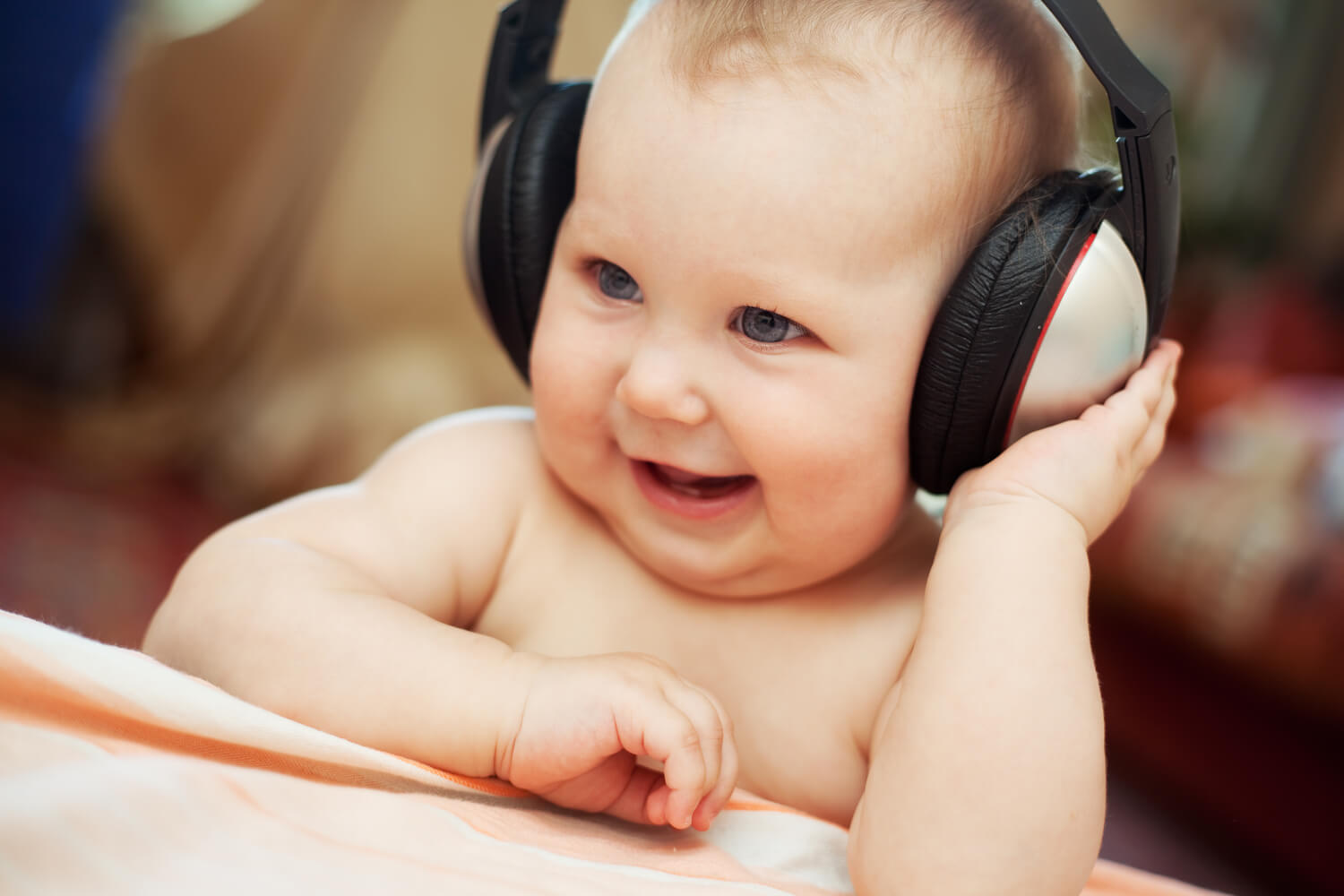 baby listening to music