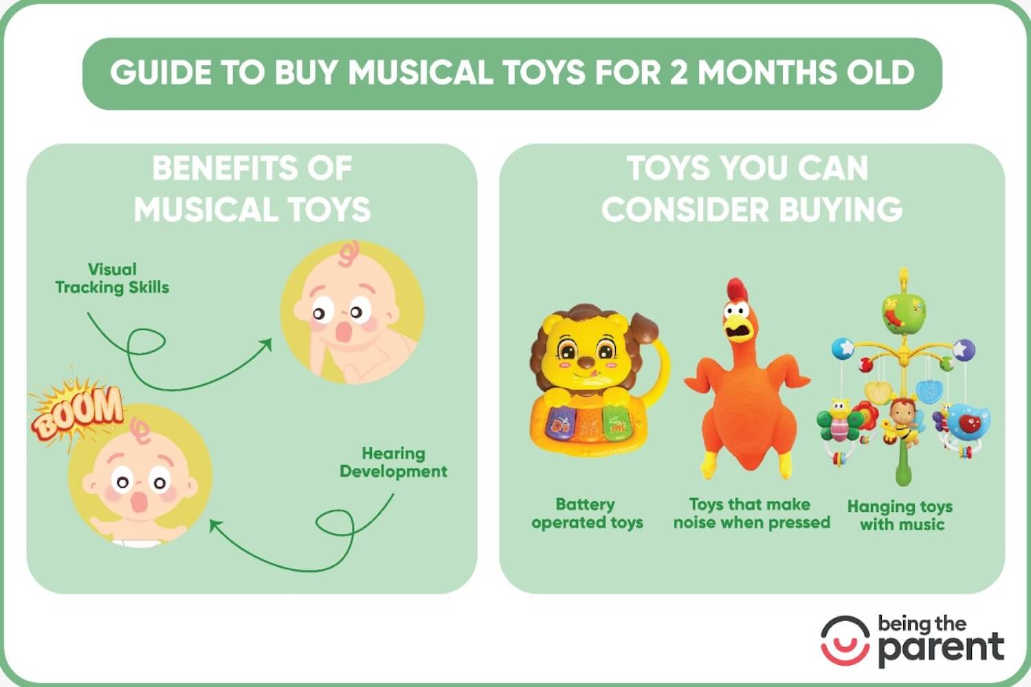 Musical toys for 2 month