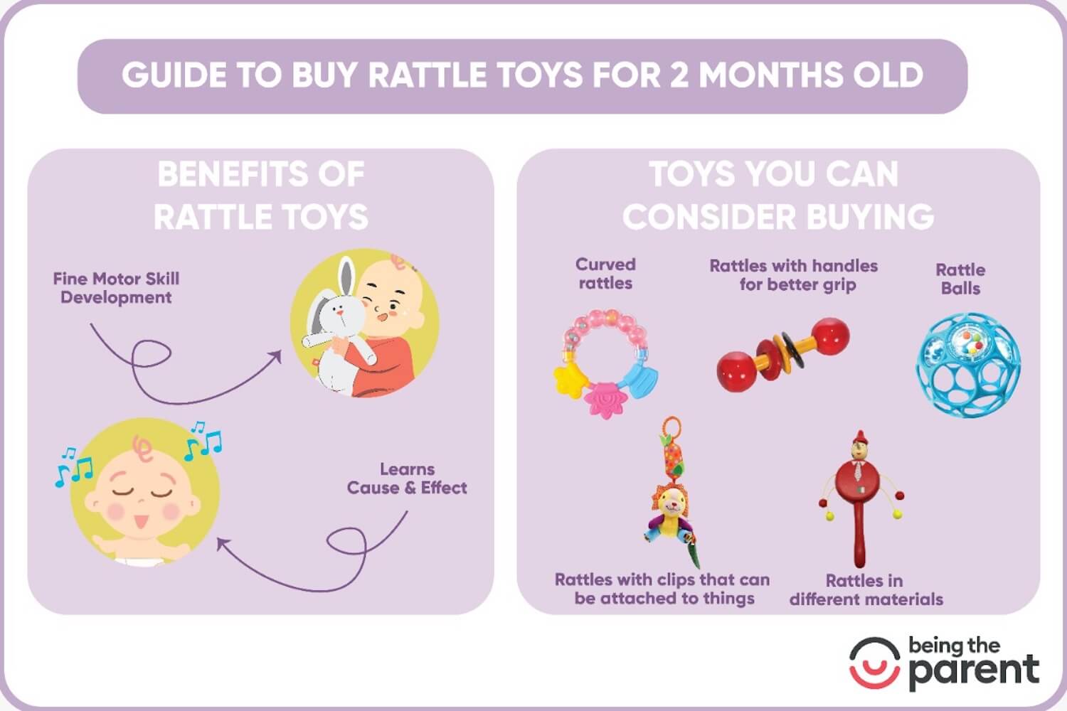 Rattle toys for 2 month old
