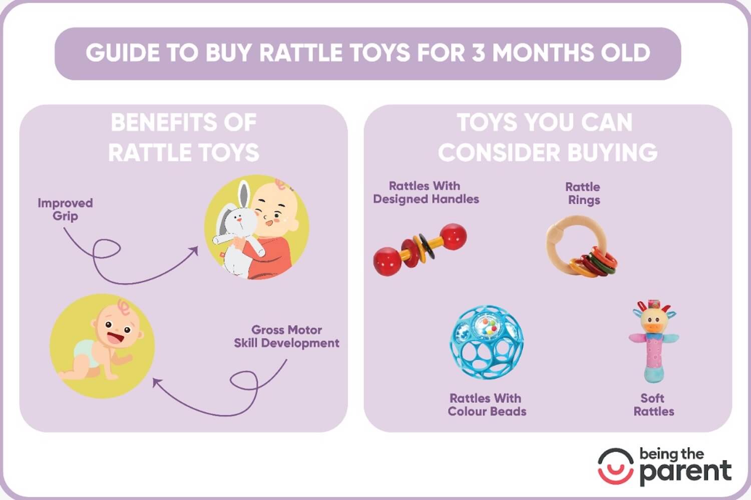 Rattle toys for 3 month old