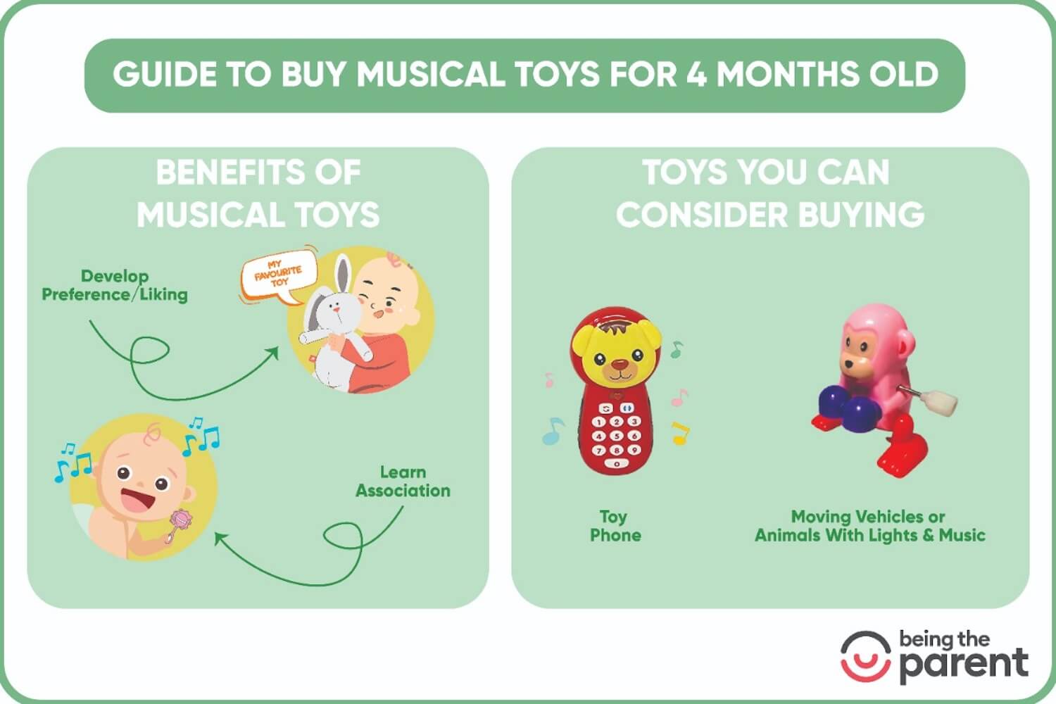 musical toys for 4 month old baby