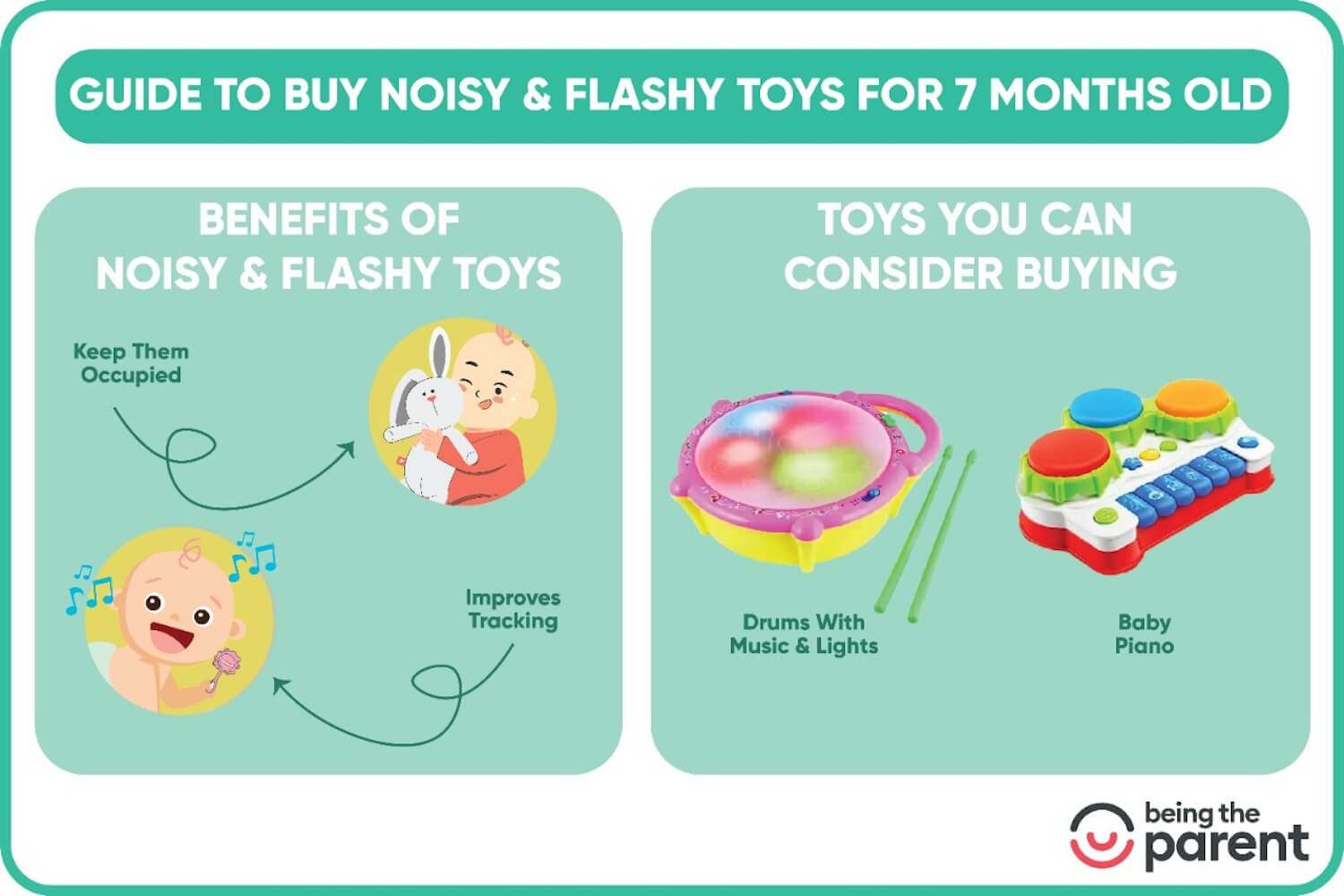 Noisy and Flashy toys for 7 month old