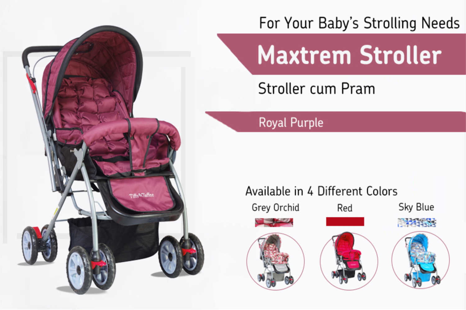Tiffy & Toffee Maxtrem Baby Stroller