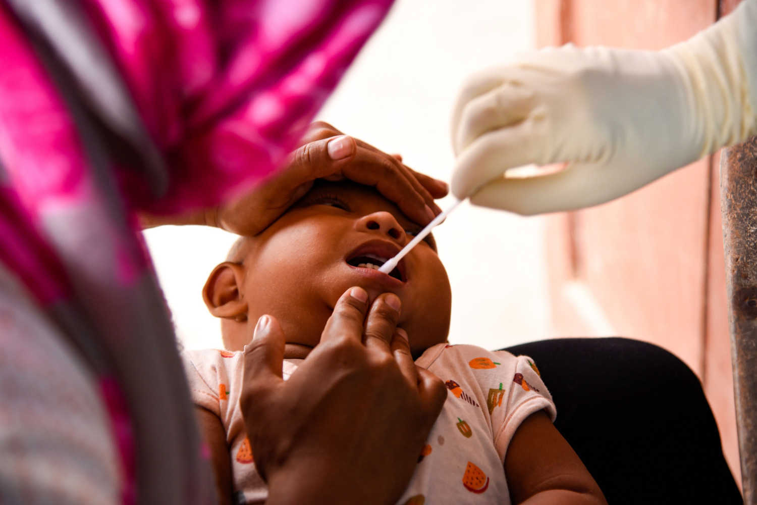 Swab Test on baby to diagnosis HFMD