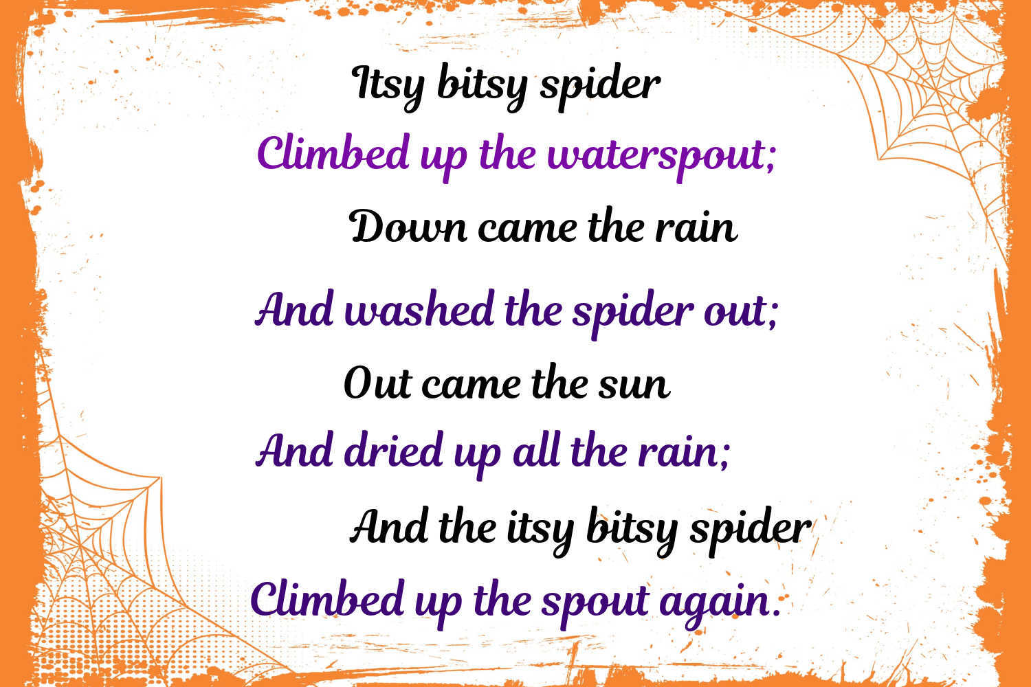 Itsy Bitsy Spider Rhyme For Babies Being The Parent Itsy Bitsy Spider Rhyme For Babies Being The Parent