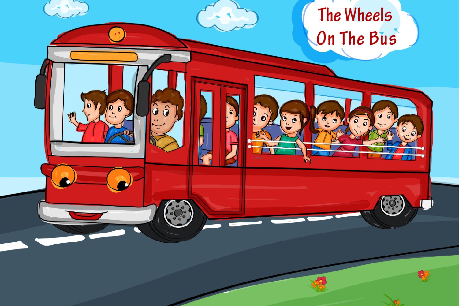 Wheels on the Bus Rhyme For Babies