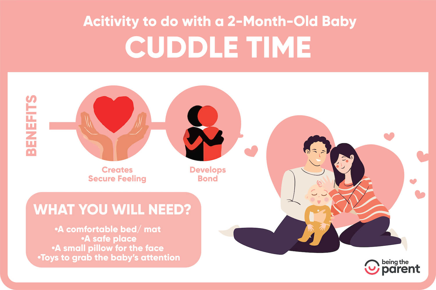 cuddle time -Activities For A 2 Month Old Baby