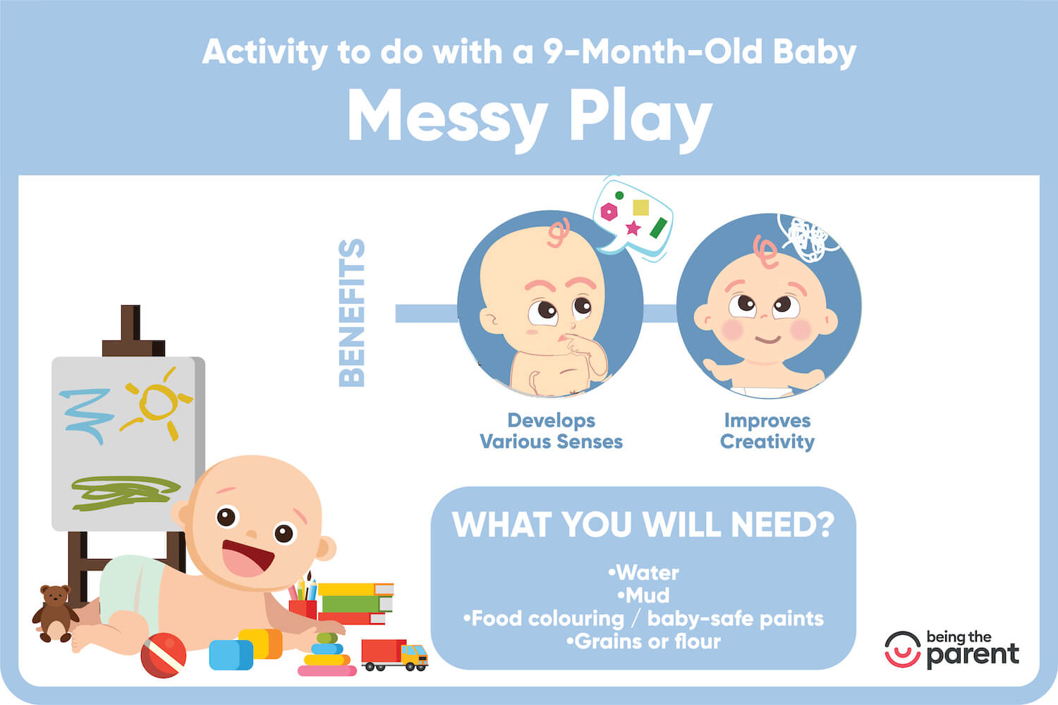 messy play- Activities For A 9 Month Old Baby