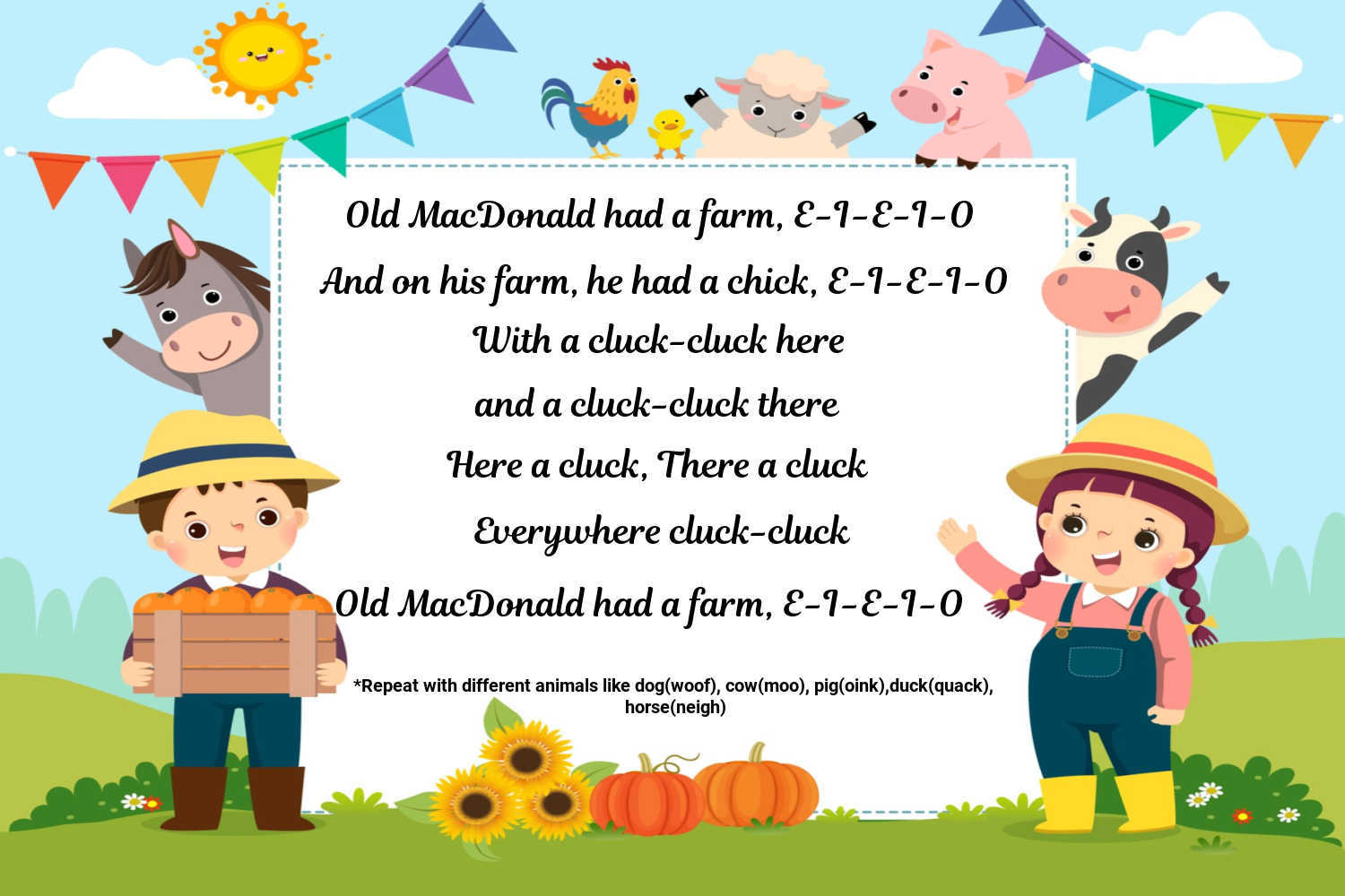 Lyrics of the Rhyme Old Mac Donalds