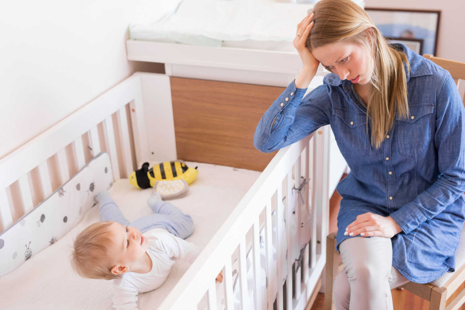 stressed mom that baby not sleeping