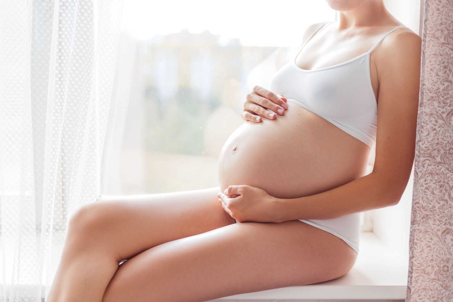 pregnant woman sitting comfortably