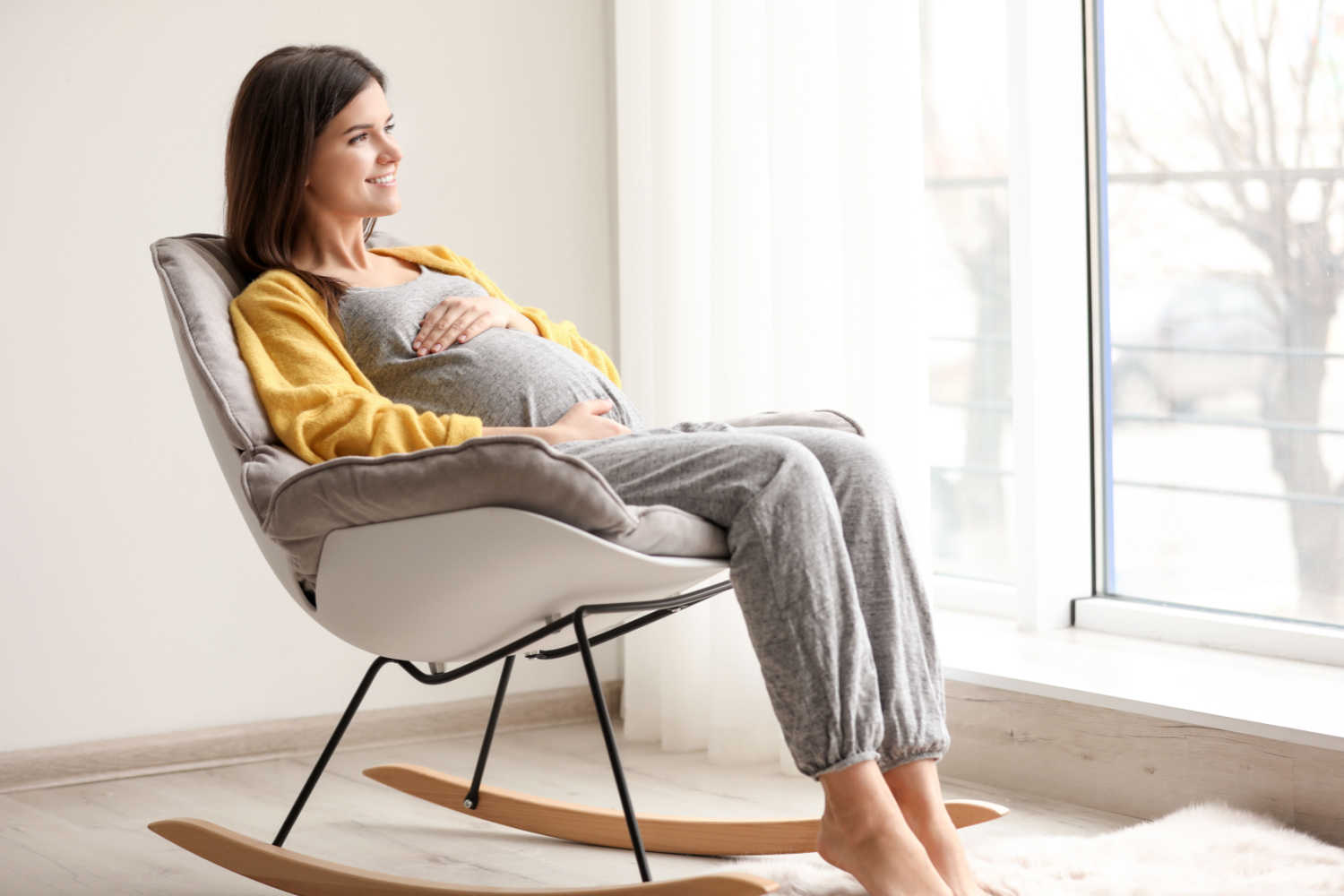 pregnant woman relaxing