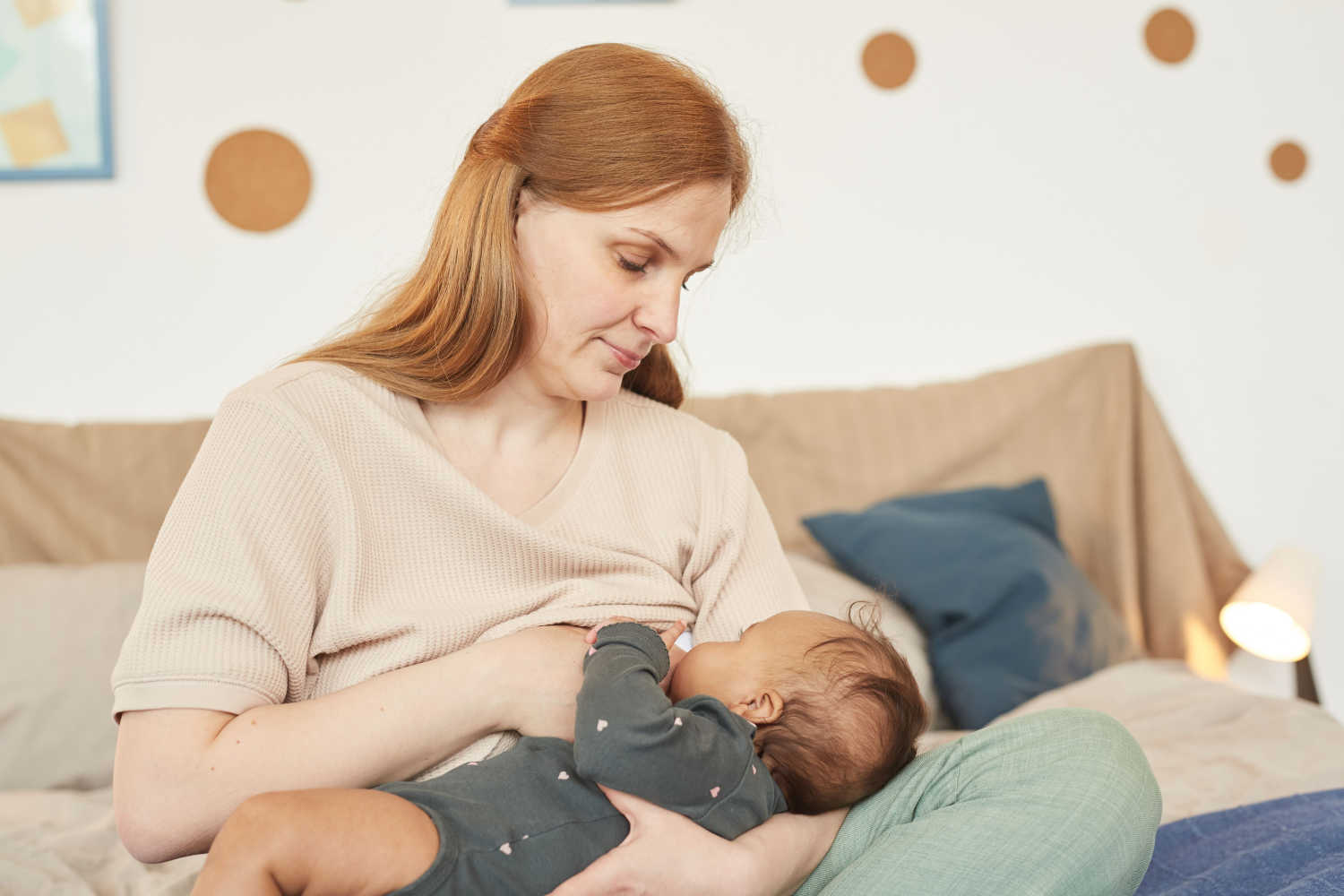Mother breastfeeding her baby