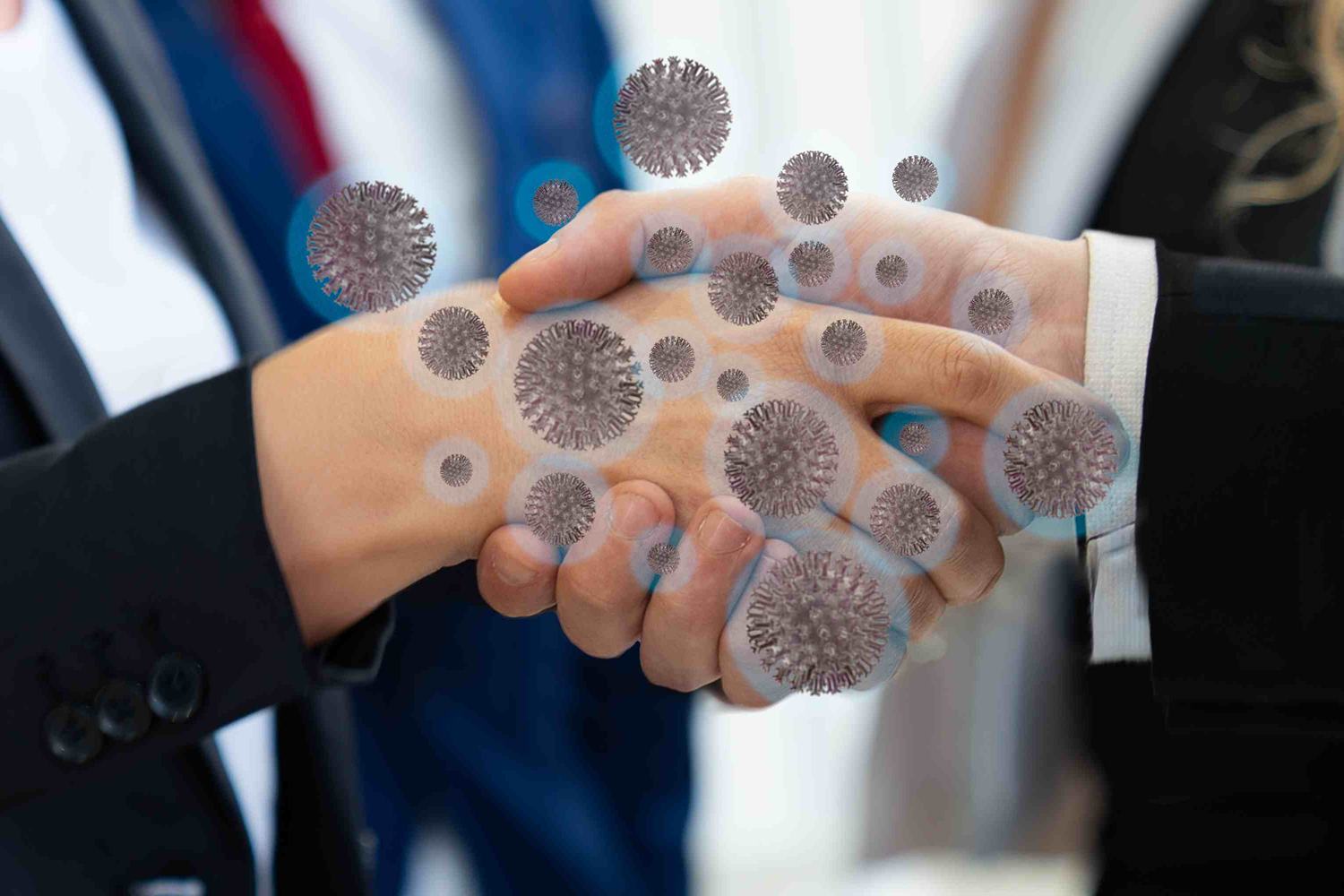 covid spreading through handshake