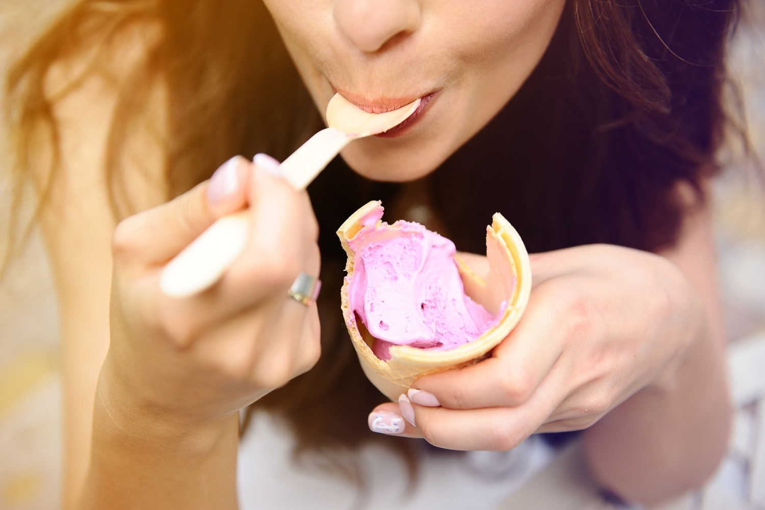 woman having cream
