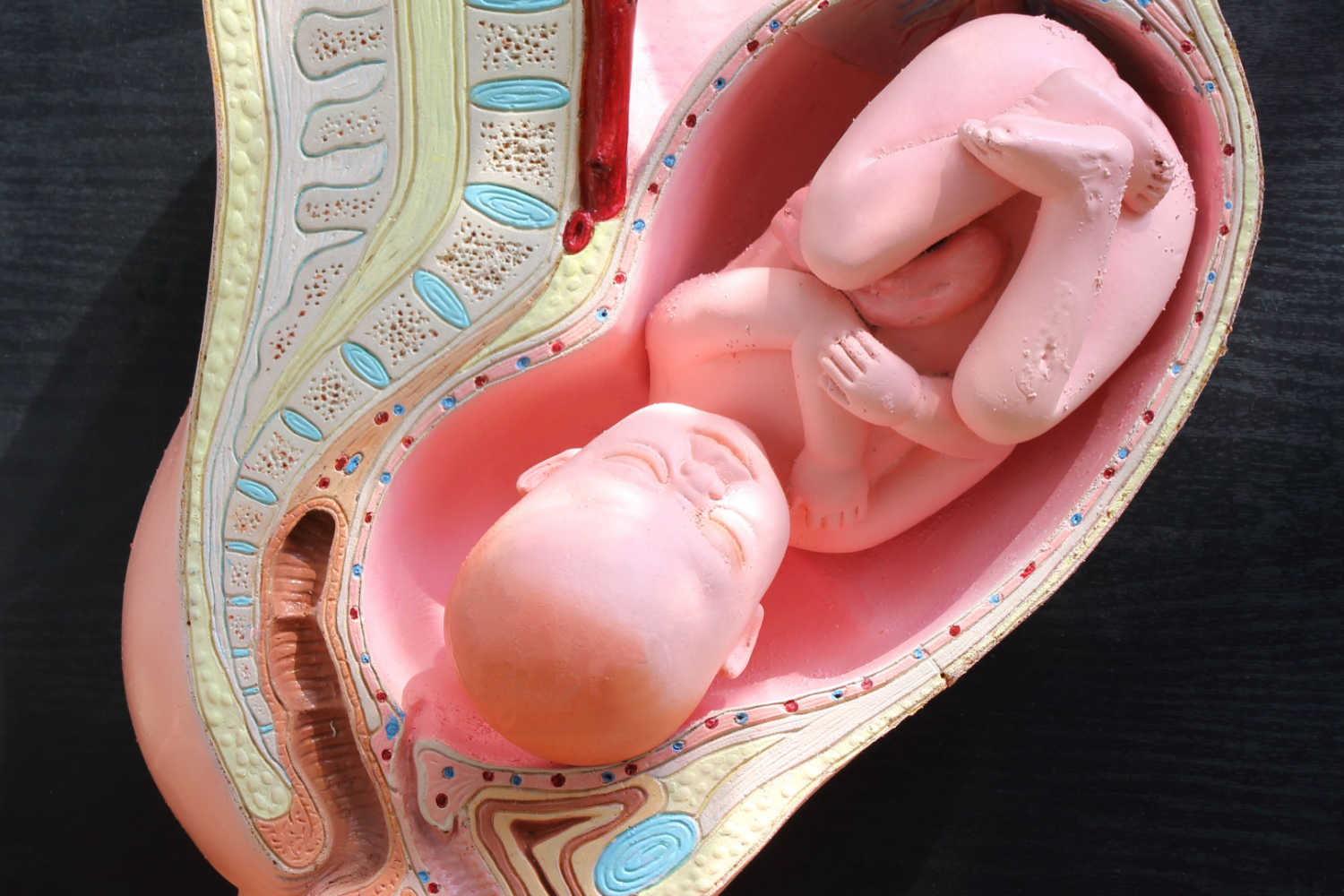 baby descending down depiction
