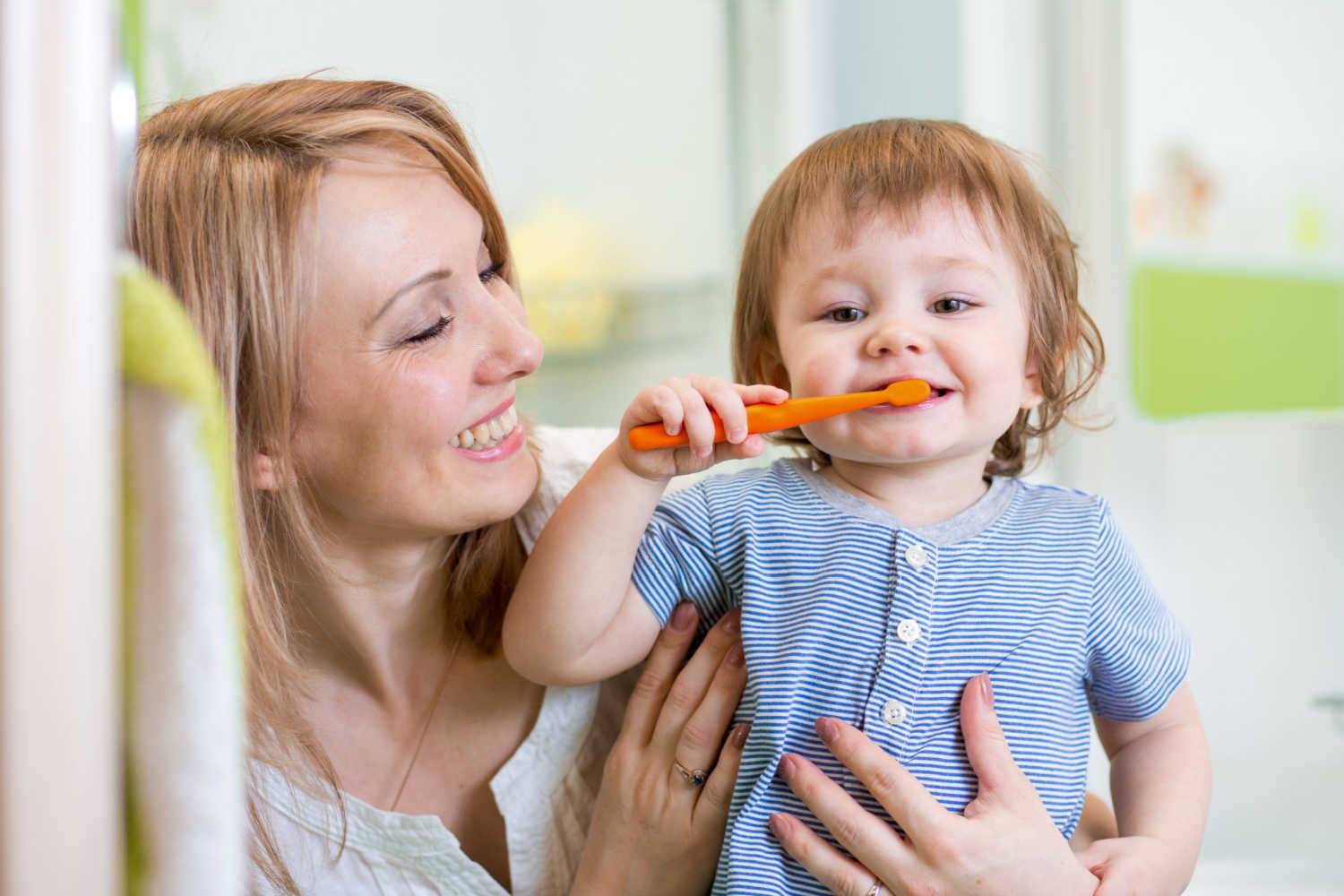 Teach your toddler good oral hygiene like brushing regularly