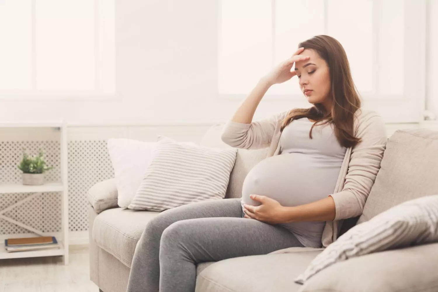 pregnant woman sitting