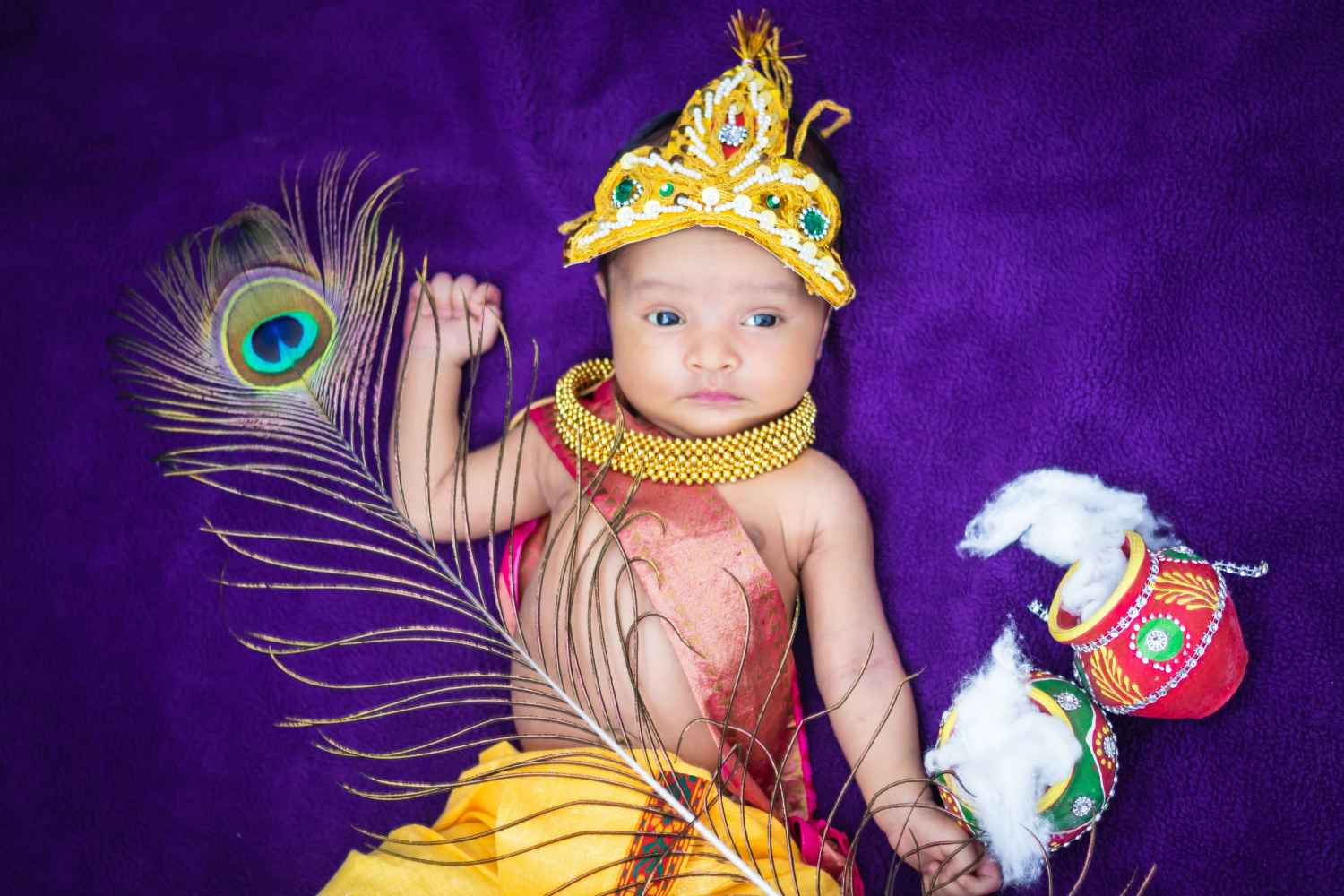 Dressing your baby as krishna