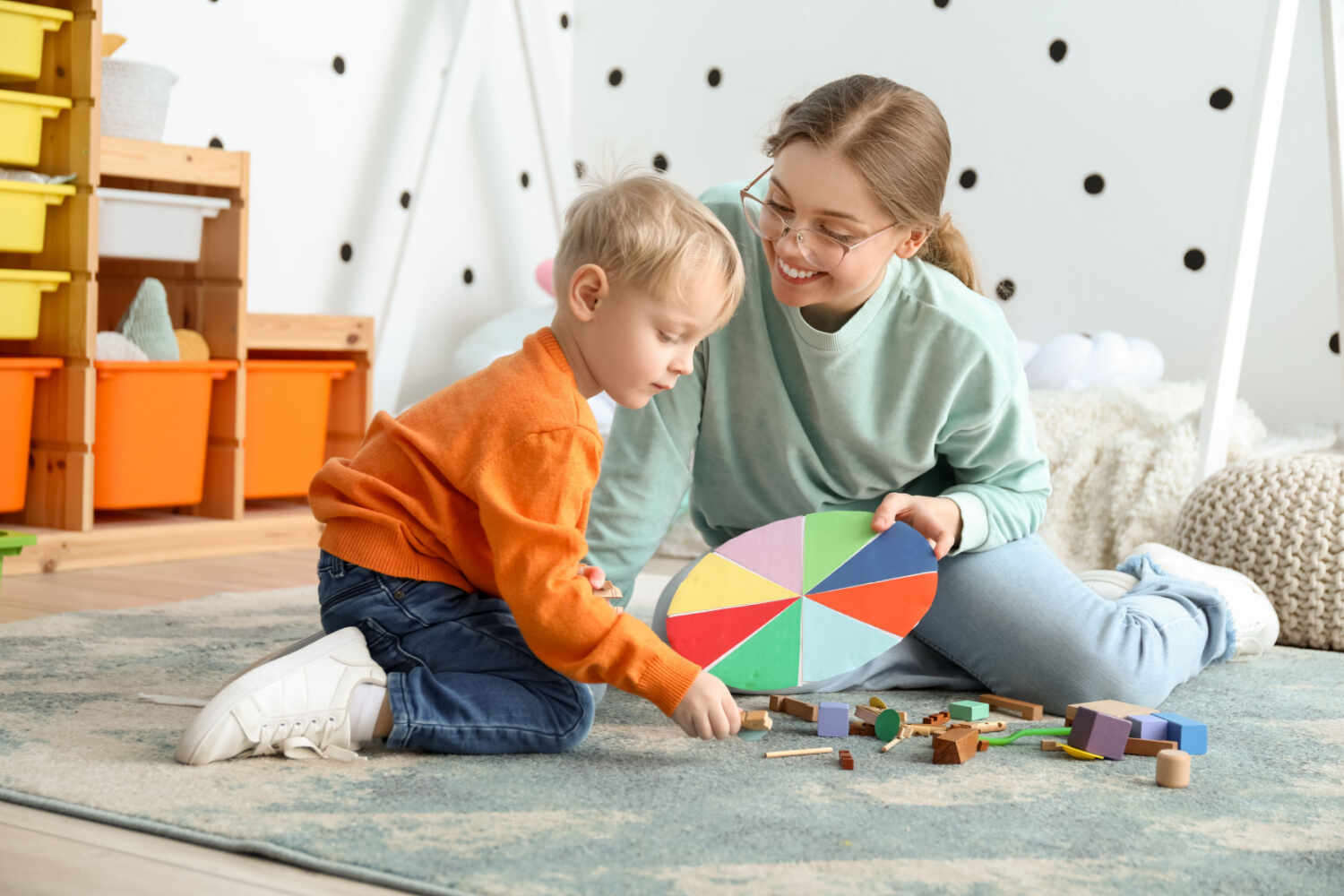 Object-to-picture matching activities teach a toddler many skills